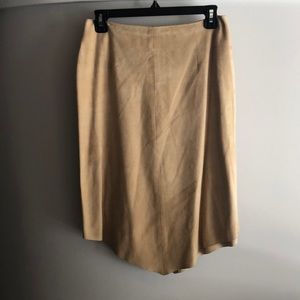 Tan suede skirt
